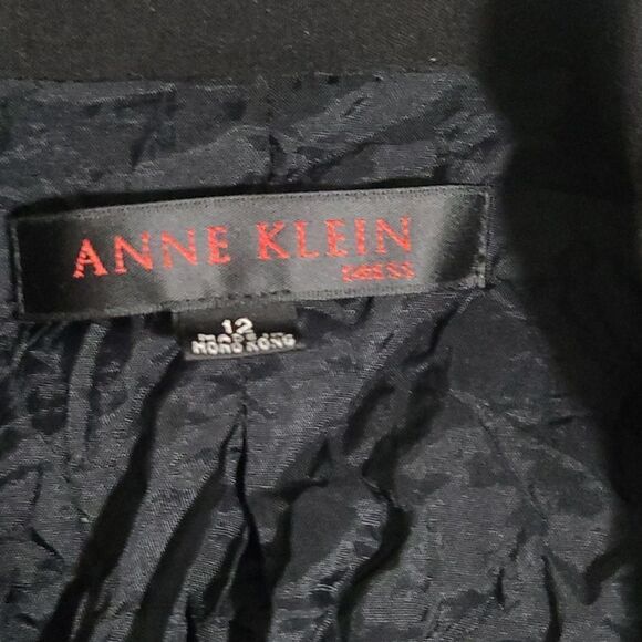 Anne Klein sz 12 Black Blazer Business Office Large Cuffs - Picture 5 of 8